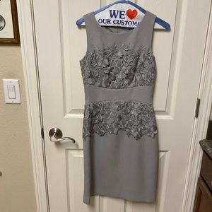 Antonio Melani size 0 day to evening grey dress